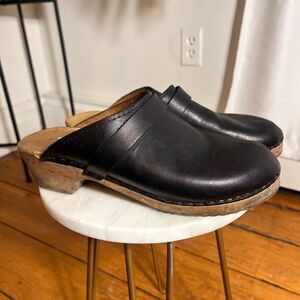 Lotta Elsa Clog Black Wood Size 39